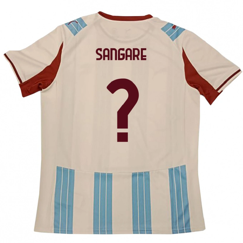 Danxen Kinderen Karim Sangare #0 Hemelsblauw Wit Uitshirt Uittenue 2025/26 T-Shirt België