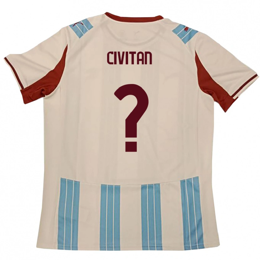 Danxen Kinderen Massimo Civitan #0 Hemelsblauw Wit Uitshirt Uittenue 2025/26 T-Shirt België