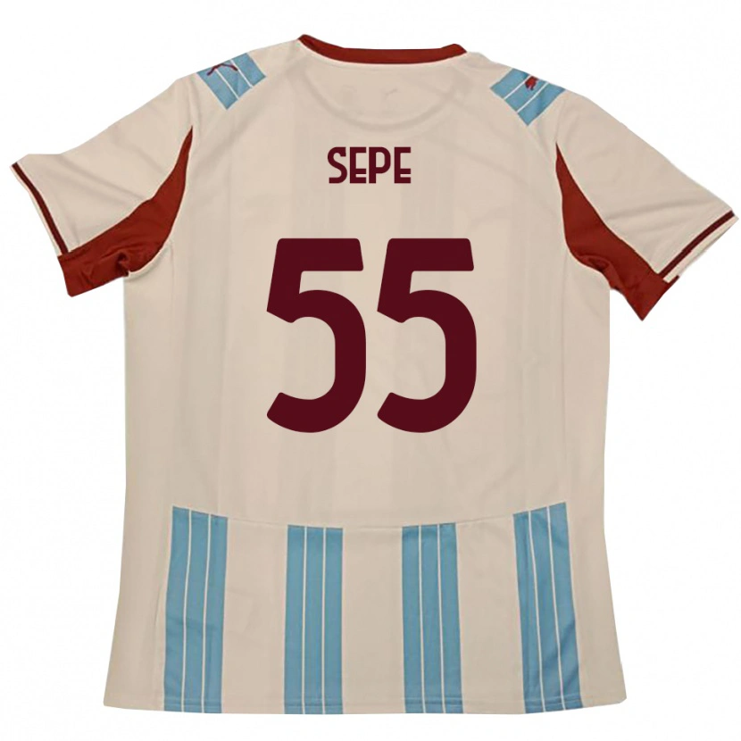 Danxen Kinderen Luigi Sepe #55 Hemelsblauw Wit Uitshirt Uittenue 2025/26 T-Shirt België