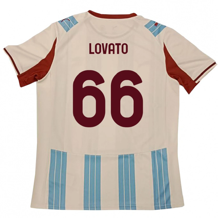 Danxen Kinderen Matteo Lovato #66 Hemelsblauw Wit Uitshirt Uittenue 2025/26 T-Shirt België