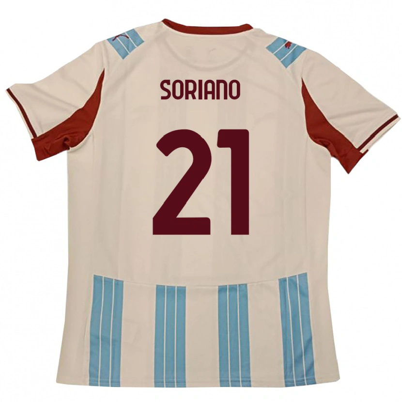 Danxen Kinderen Roberto Soriano #21 Hemelsblauw Wit Uitshirt Uittenue 2025/26 T-Shirt België