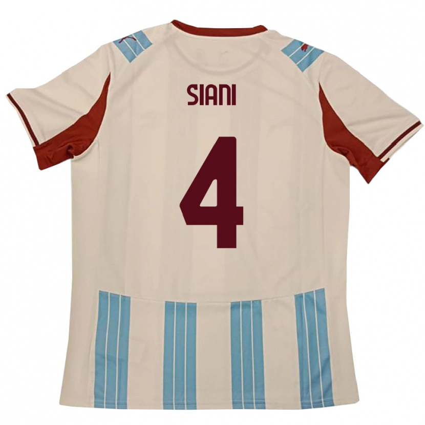 Danxen Kinderen Vincenzo Siani #4 Hemelsblauw Wit Uitshirt Uittenue 2025/26 T-Shirt België