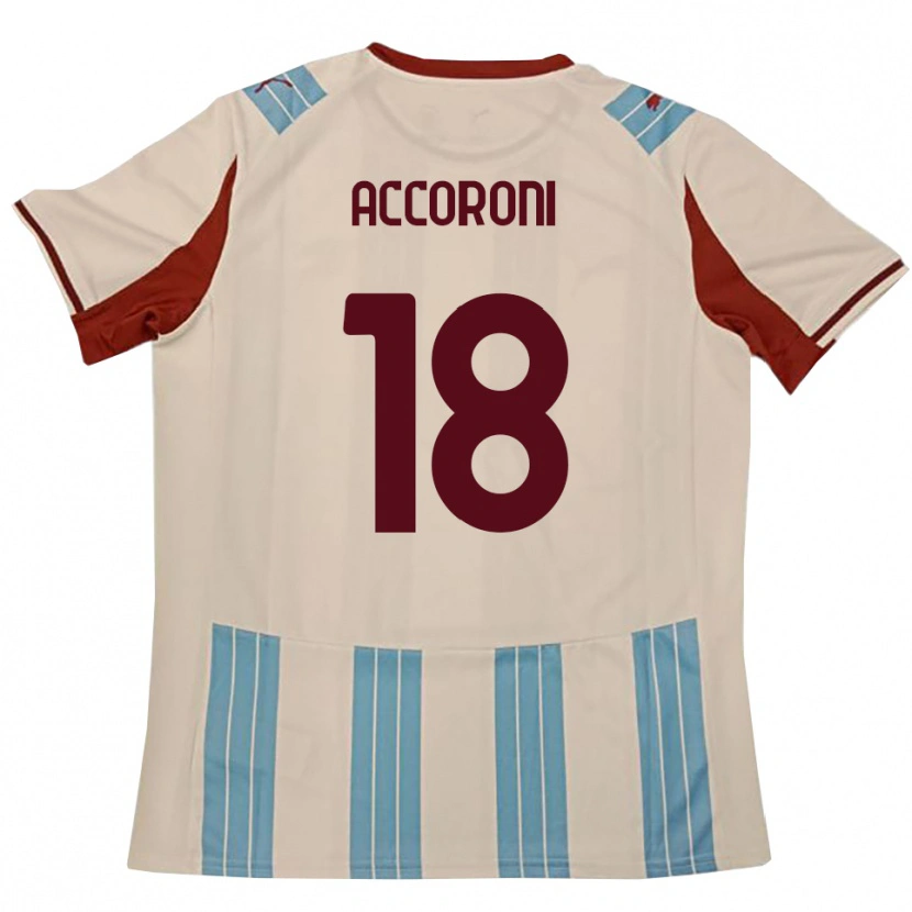 Danxen Kinderen Nicolas Accoroni #18 Hemelsblauw Wit Uitshirt Uittenue 2025/26 T-Shirt België