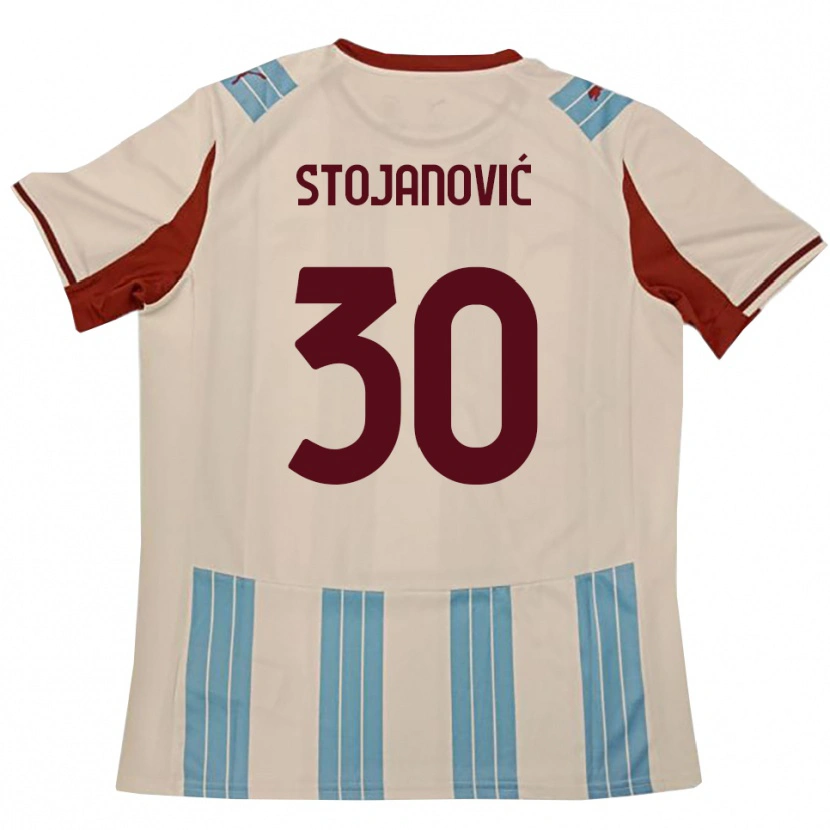 Danxen Kinderen Petar Stojanović #30 Hemelsblauw Wit Uitshirt Uittenue 2025/26 T-Shirt België