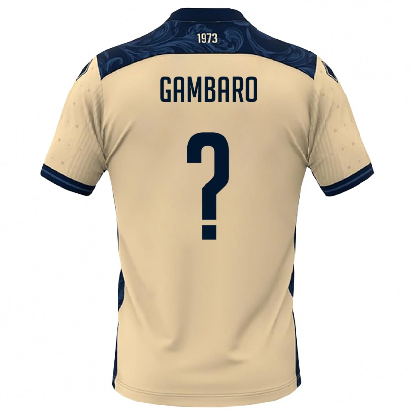 Danxen Kinderen Jacopo Gambaro #0 Wit Donkerblauw Uitshirt Uittenue 2025/26 T-Shirt België