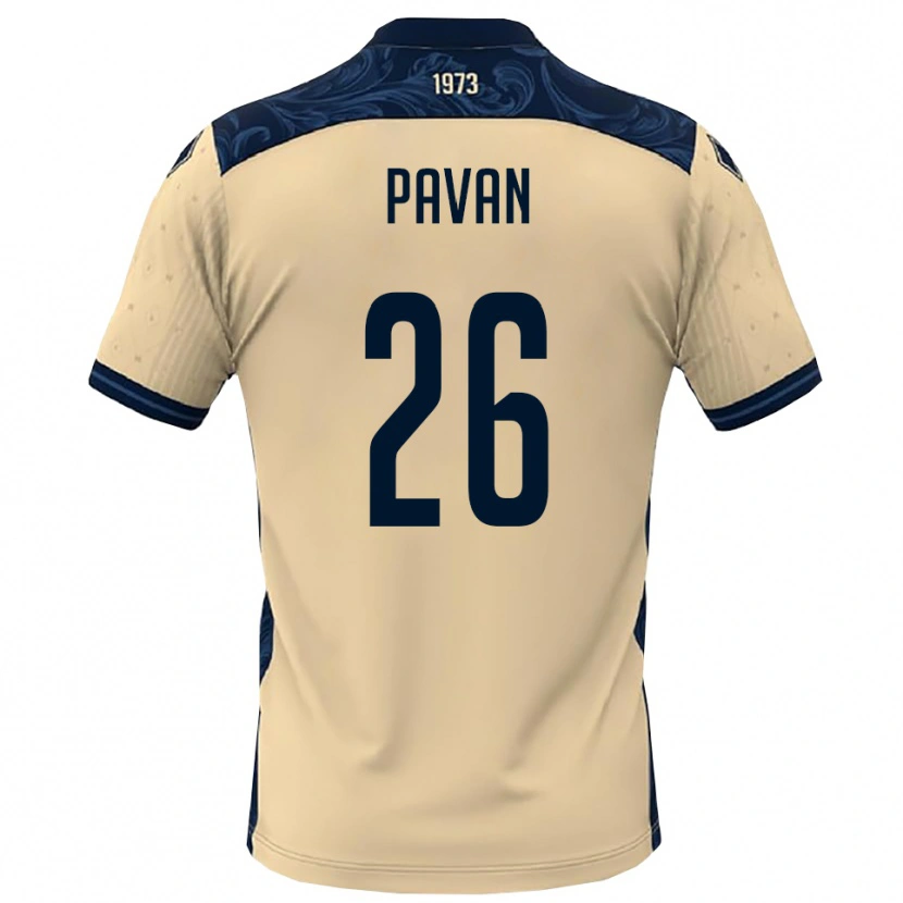 Danxen Kinderen Nicola Pavan #26 Wit Donkerblauw Uitshirt Uittenue 2025/26 T-Shirt België