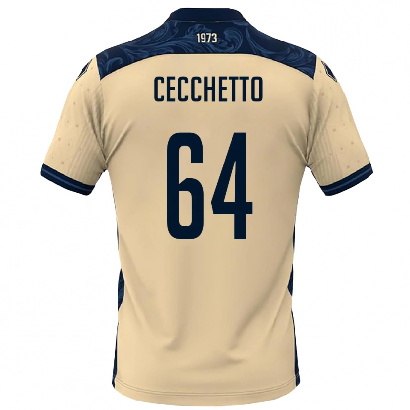 Danxen Kinderen Andrea Cecchetto #64 Wit Donkerblauw Uitshirt Uittenue 2025/26 T-Shirt België