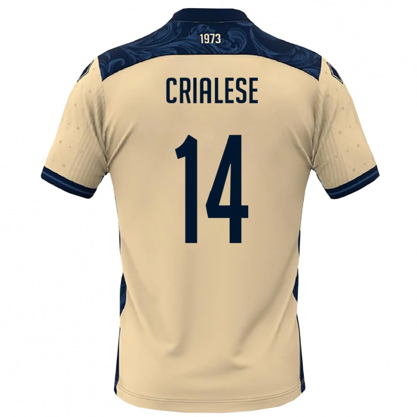 Danxen Kinderen Carlo Crialese #14 Wit Donkerblauw Uitshirt Uittenue 2025/26 T-Shirt België