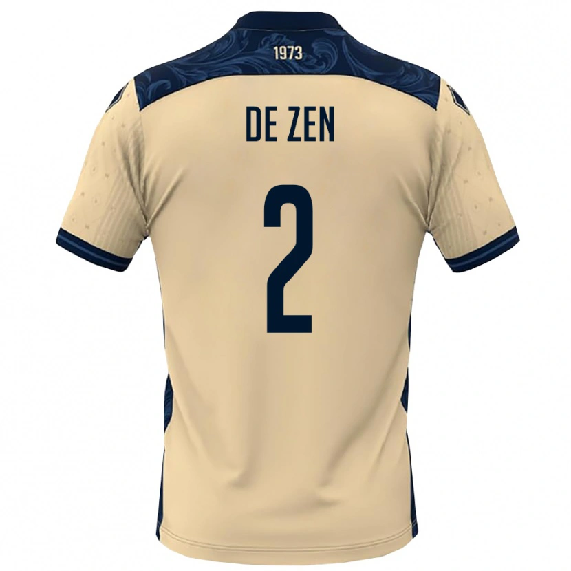 Danxen Kinderen Riccardo De Zen #2 Wit Donkerblauw Uitshirt Uittenue 2025/26 T-Shirt België