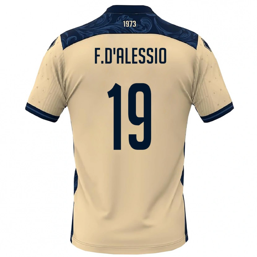 Danxen Kinderen Francesco D'alessio #19 Wit Donkerblauw Uitshirt Uittenue 2025/26 T-Shirt België