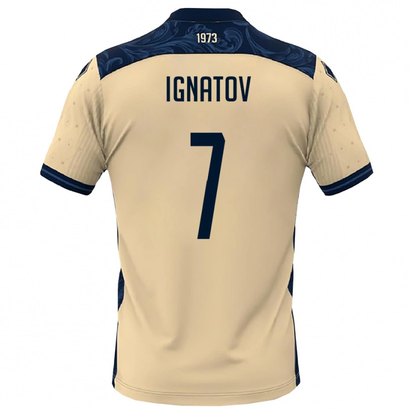 Danxen Kinderen Eduard Ignatov #7 Wit Donkerblauw Uitshirt Uittenue 2025/26 T-Shirt België