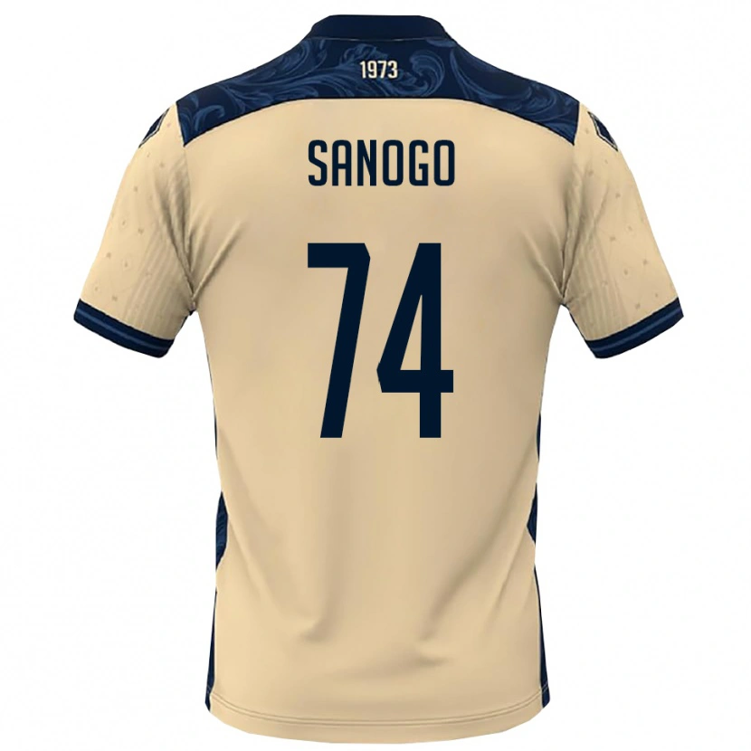 Danxen Kinderen Ahmed Sanogo #74 Wit Donkerblauw Uitshirt Uittenue 2025/26 T-Shirt België