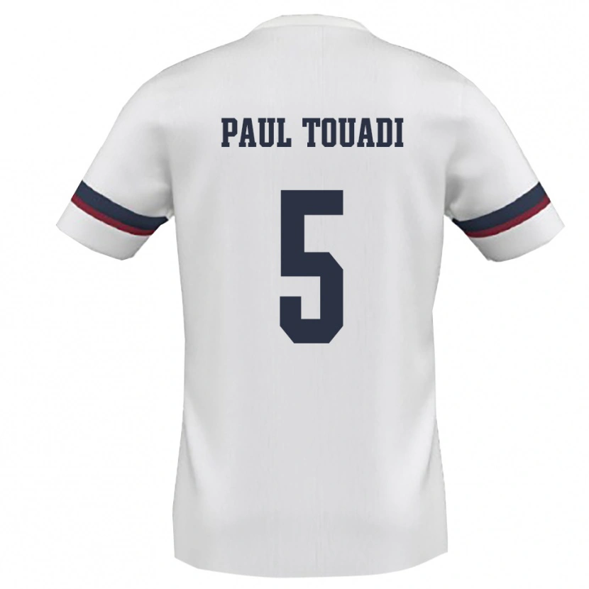 Danxen Kinderen Jean Paul Touadi #5 Wit Rood Uitshirt Uittenue 2025/26 T-Shirt België
