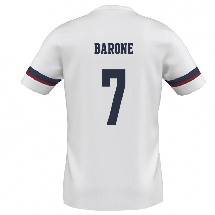 Danxen Kinderen Antonio Barone #7 Wit Rood Uitshirt Uittenue 2025/26 T-Shirt België