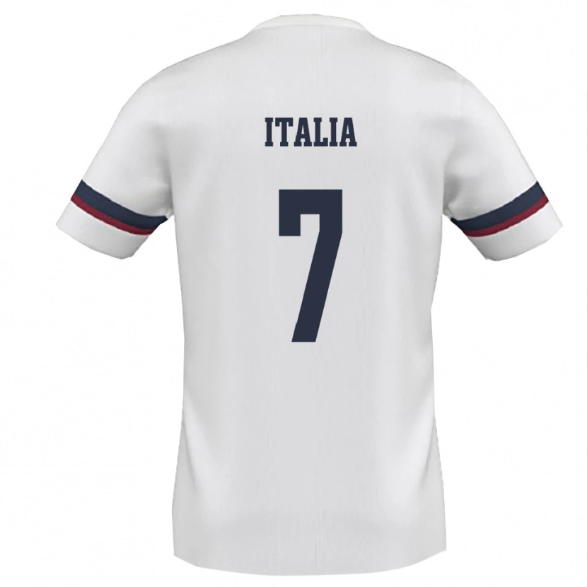 Danxen Kinderen Matteo Italia #7 Wit Rood Uitshirt Uittenue 2025/26 T-Shirt België