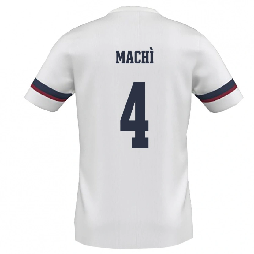 Danxen Kinderen Christian Machì #4 Wit Rood Uitshirt Uittenue 2025/26 T-Shirt België