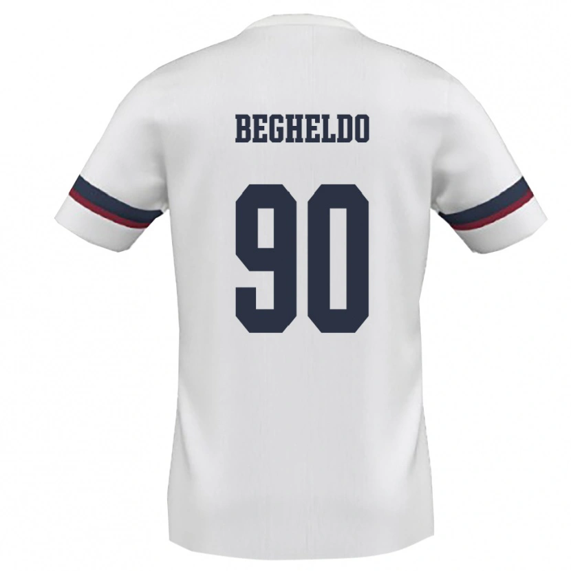 Danxen Kinderen Gianmarco Begheldo #90 Wit Rood Uitshirt Uittenue 2025/26 T-Shirt België