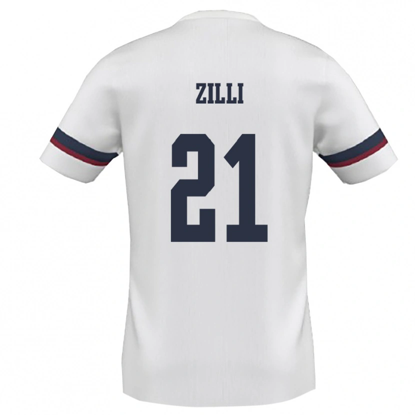 Danxen Kinderen Massimo Zilli #21 Wit Rood Uitshirt Uittenue 2025/26 T-Shirt België