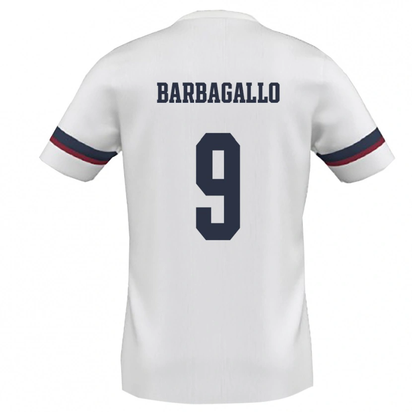 Danxen Kinderen Giuliano Barbagallo #9 Wit Rood Uitshirt Uittenue 2025/26 T-Shirt België