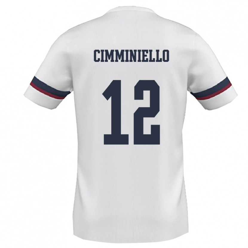 Danxen Kinderen Leon Cimminiello #12 Wit Rood Uitshirt Uittenue 2025/26 T-Shirt België