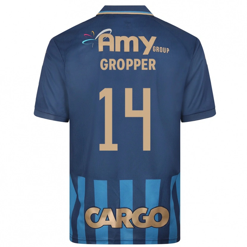 Danxen Kinderen Denny Gropper #14 Donkerblauw Blauw Uitshirt Uittenue 2025/26 T-Shirt België