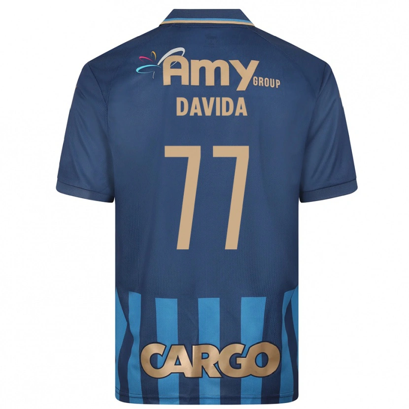 Danxen Kinderen Osher Davida #77 Donkerblauw Blauw Uitshirt Uittenue 2025/26 T-Shirt België