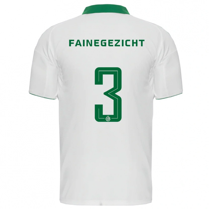 Danxen Kinderen Yinon Fainegezicht #3 Wit Groen Uitshirt Uittenue 2025/26 T-Shirt België