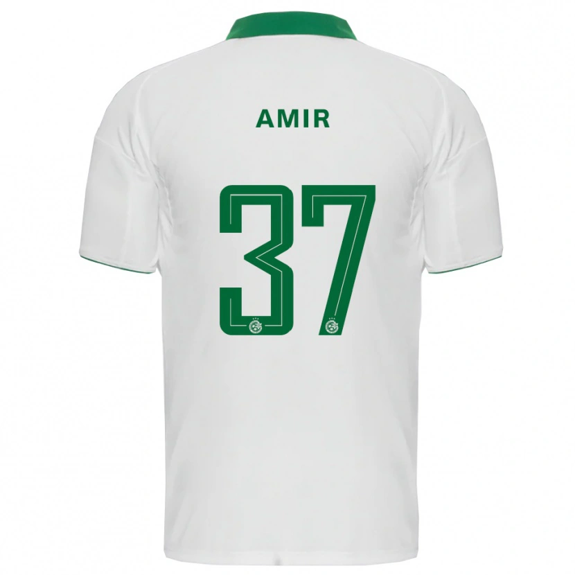 Danxen Kinderen Elad Amir #37 Wit Groen Uitshirt Uittenue 2025/26 T-Shirt België