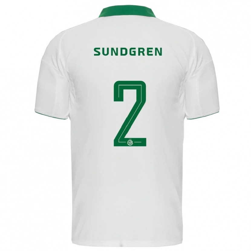 Danxen Kinderen Daniel Sundgren #2 Wit Groen Uitshirt Uittenue 2025/26 T-Shirt België
