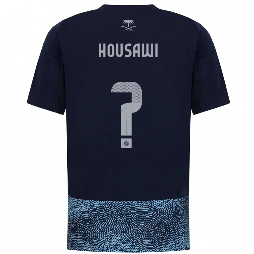 Danxen Kinderen Asser Housawi #0 Donkerblauw Hemelsblauw Uitshirt Uittenue 2025/26 T-Shirt België