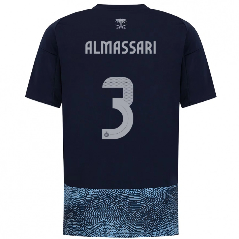 Danxen Kinderen Wadha Almassari #3 Donkerblauw Hemelsblauw Uitshirt Uittenue 2025/26 T-Shirt België