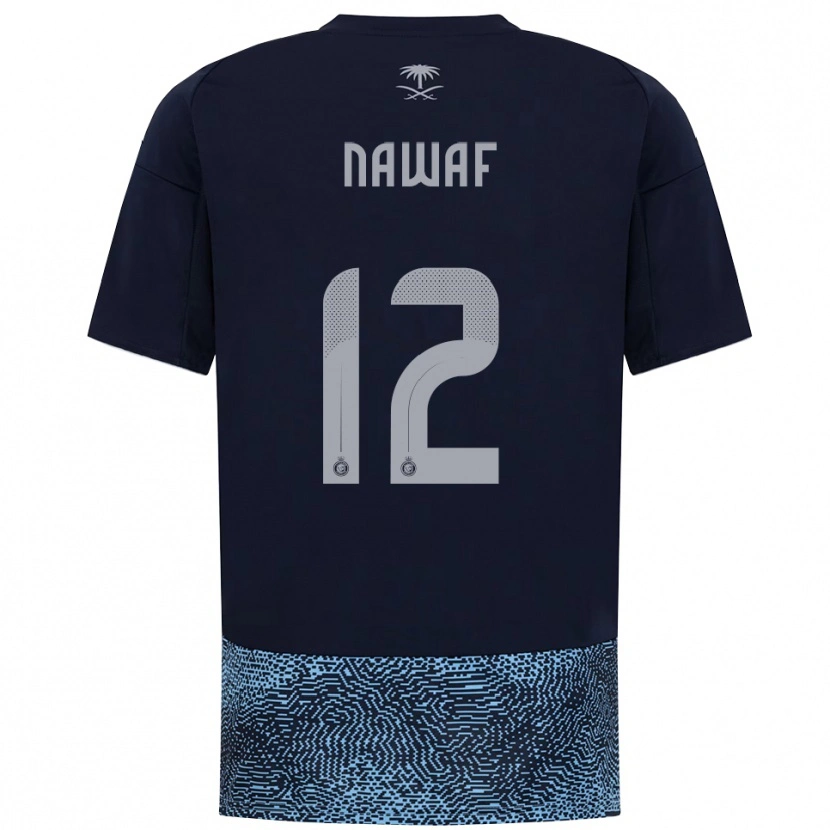 Danxen Kinderen Nawaf Al-Boushal #12 Donkerblauw Hemelsblauw Uitshirt Uittenue 2025/26 T-Shirt België