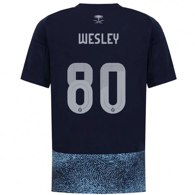 Danxen Kinderen Wesley #80 Donkerblauw Hemelsblauw Uitshirt Uittenue 2025/26 T-Shirt België