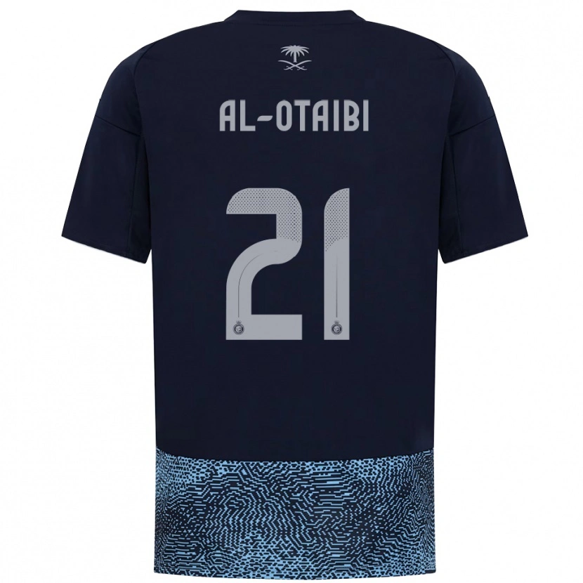 Danxen Kinderen Abdulrahman Al-Otaibi #21 Donkerblauw Hemelsblauw Uitshirt Uittenue 2025/26 T-Shirt België