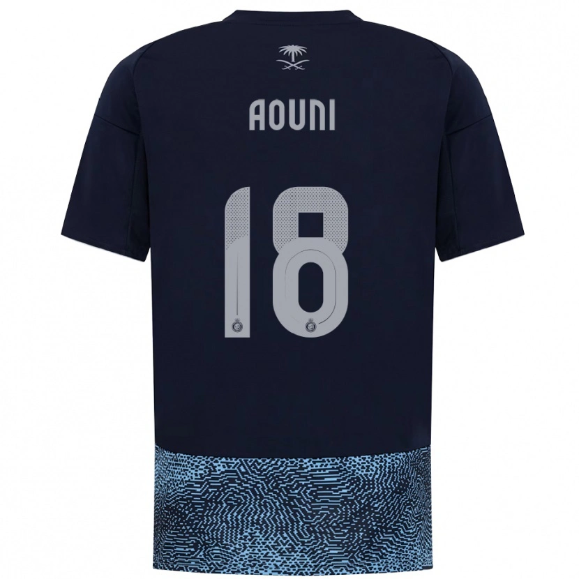 Danxen Kinderen Samia Aouni #18 Donkerblauw Hemelsblauw Uitshirt Uittenue 2025/26 T-Shirt België