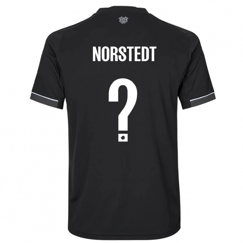 Danxen Kinderen Liam Norstedt #0 Zwart Wit Uitshirt Uittenue 2025/26 T-Shirt België