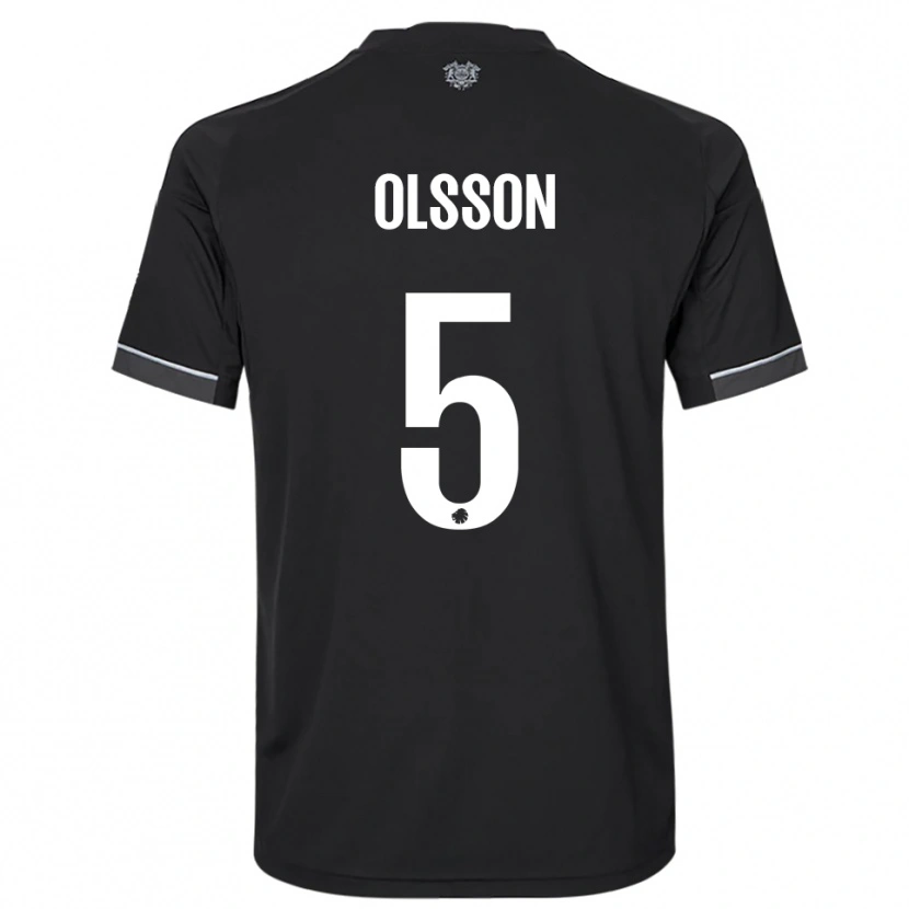 Danxen Kinderen Cornelius Olsson #5 Zwart Wit Uitshirt Uittenue 2025/26 T-Shirt België