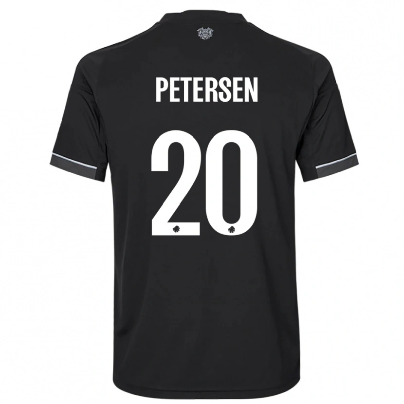 Danxen Kinderen Frederik Petersen #20 Zwart Wit Uitshirt Uittenue 2025/26 T-Shirt België