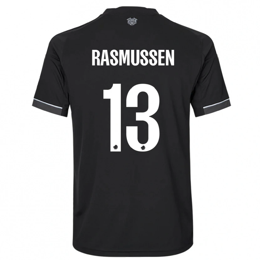 Danxen Kinderen Sara Rasmussen #13 Zwart Wit Uitshirt Uittenue 2025/26 T-Shirt België