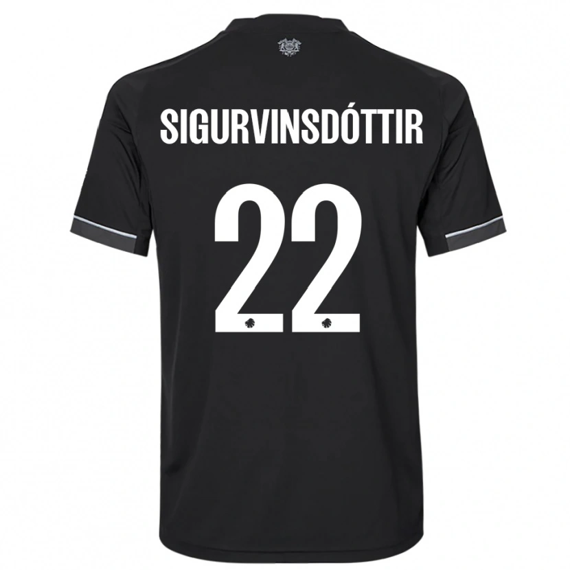 Danxen Kinderen Sunneva Sigurvinsdóttir #22 Zwart Wit Uitshirt Uittenue 2025/26 T-Shirt België