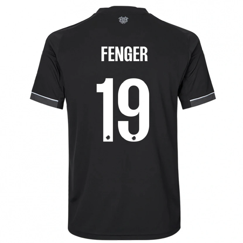Danxen Kinderen Oskar Fenger #19 Zwart Wit Uitshirt Uittenue 2025/26 T-Shirt België