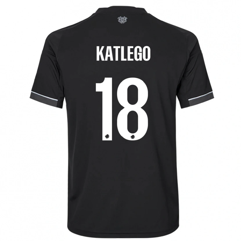 Danxen Kinderen David Katlego #18 Zwart Wit Uitshirt Uittenue 2025/26 T-Shirt België