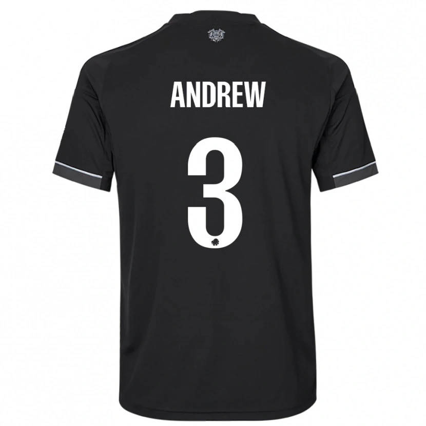 Danxen Kinderen Tristan Andrew #3 Zwart Wit Uitshirt Uittenue 2025/26 T-Shirt België