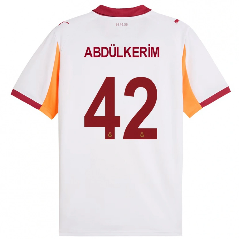 Danxen Kinderen Abdülkerim Bardakcı #42 Wit Rood Uitshirt Uittenue 2025/26 T-Shirt België