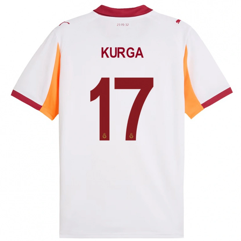 Danxen Kinderen Handan Kurğa #17 Wit Rood Uitshirt Uittenue 2025/26 T-Shirt België