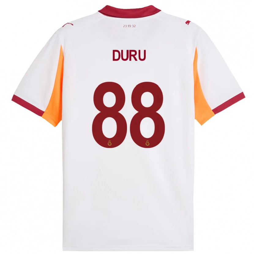 Danxen Kinderen Mustafa Duru #88 Wit Rood Uitshirt Uittenue 2025/26 T-Shirt België