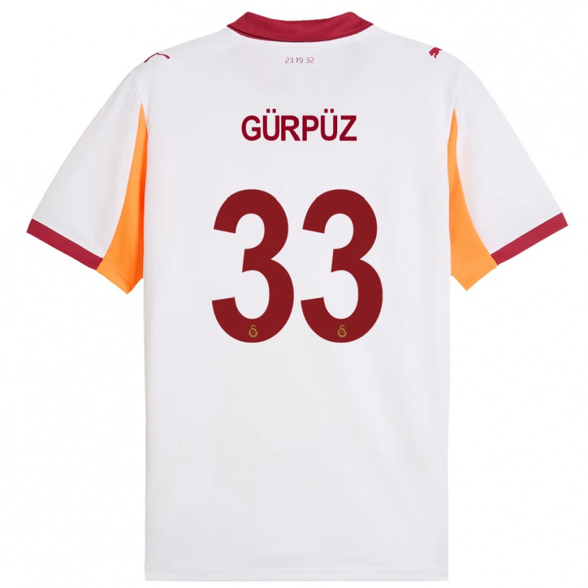 Danxen Kinderen Gökdeniz Gürpüz #33 Wit Rood Uitshirt Uittenue 2025/26 T-Shirt België