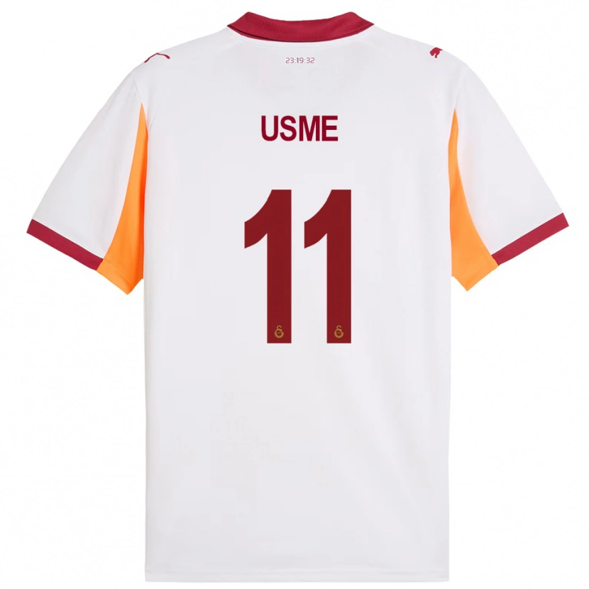 Danxen Kinderen Catalina Usme #11 Wit Rood Uitshirt Uittenue 2025/26 T-Shirt België