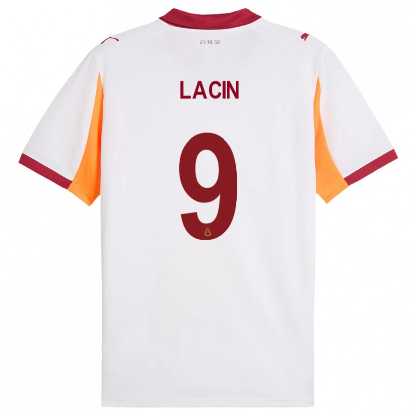 Danxen Kinderen Elanur Laçin #9 Wit Rood Uitshirt Uittenue 2025/26 T-Shirt België