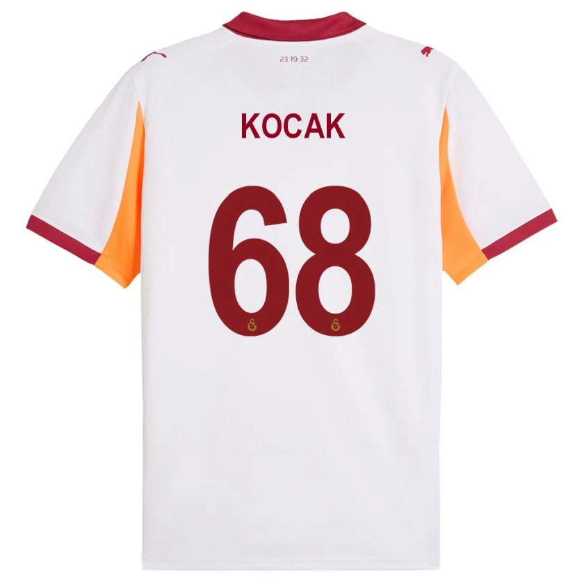 Danxen Kinderen Furkan Koçak #68 Wit Rood Uitshirt Uittenue 2025/26 T-Shirt België
